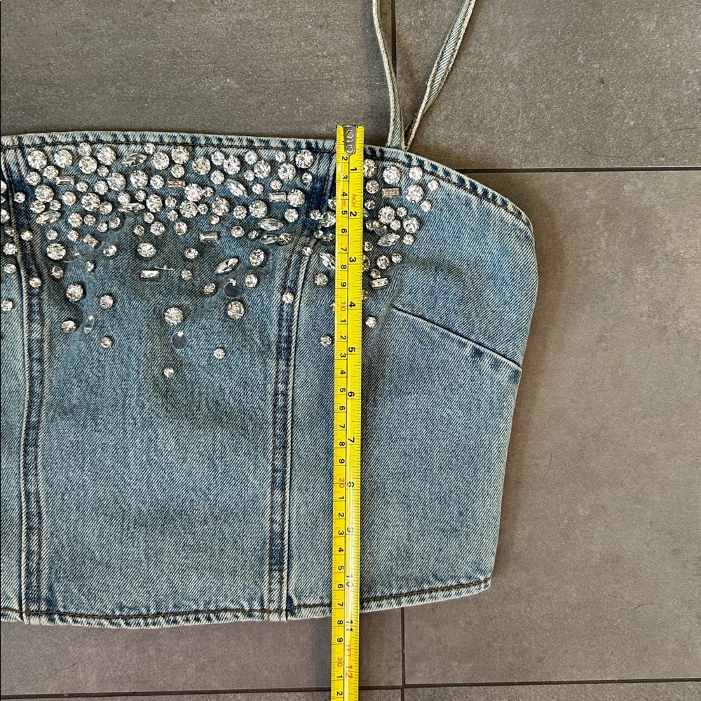 Steve Madden Eras Denim Top - Picture 7 of 10